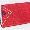 Hand Woven Cotton with Akha Embroidery and Red Leather Accent